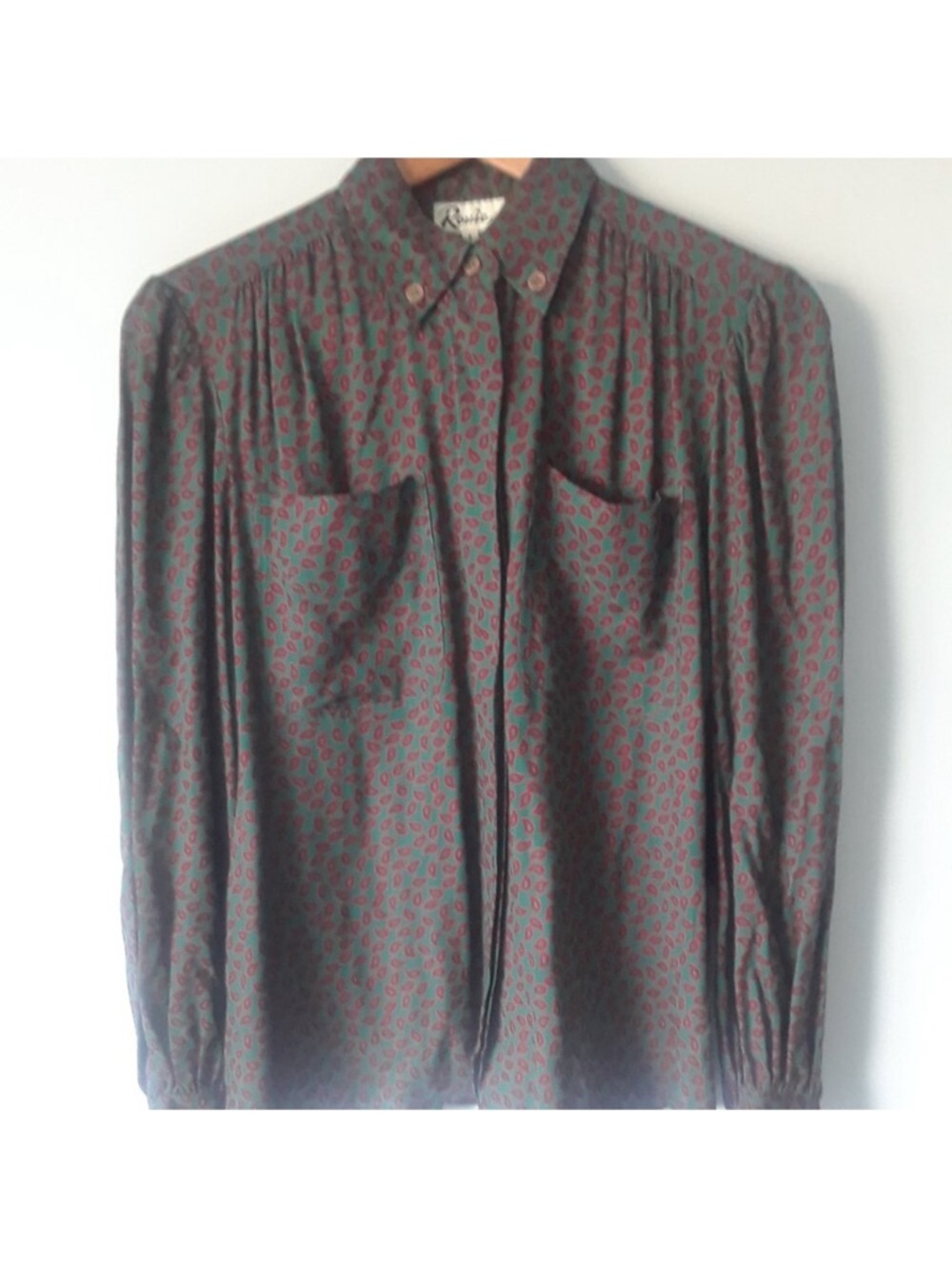 Vintage 70s Paisley Shirt Blouse